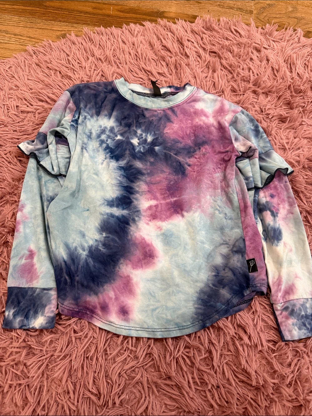 PixieLane girls long sleeve tie dye shirt